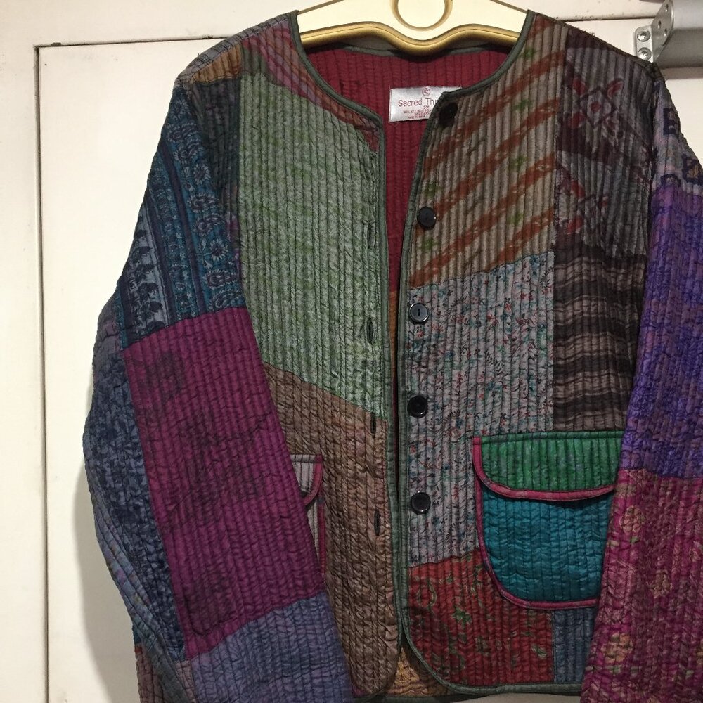 SACRED THREADS SILK PATCHWORK QUILTED JACKETS SIZE S/M